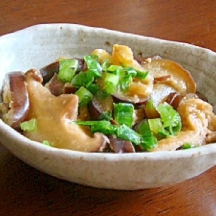 茄子と椎茸と油揚げの味噌煮
